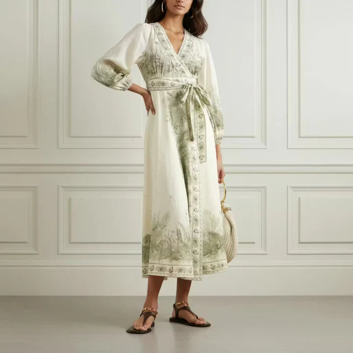 Linen Wrap Midi