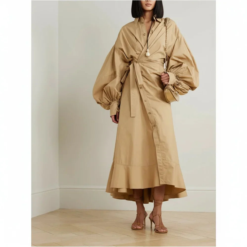 Gathered Wrap Midi