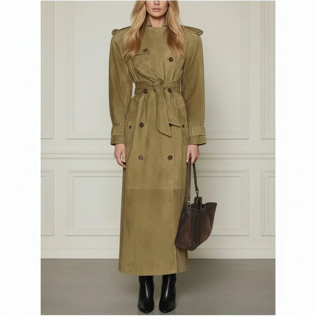 Suede Trench
