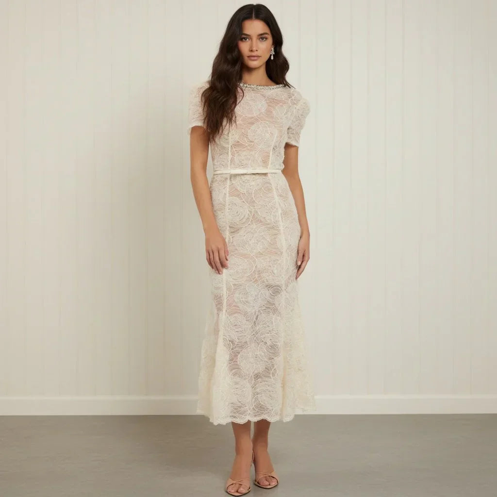 Tulle Lace Midi
