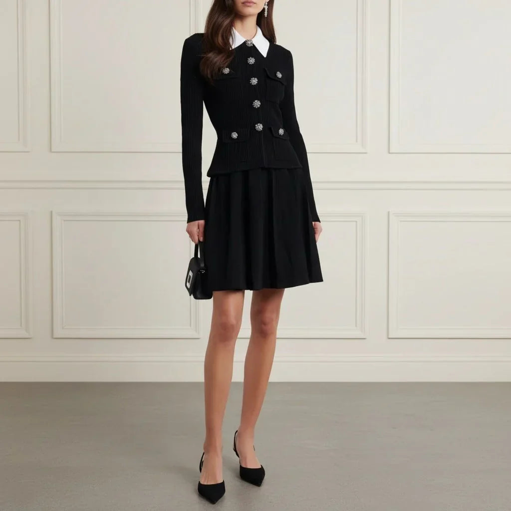 Pleated Knit Mini