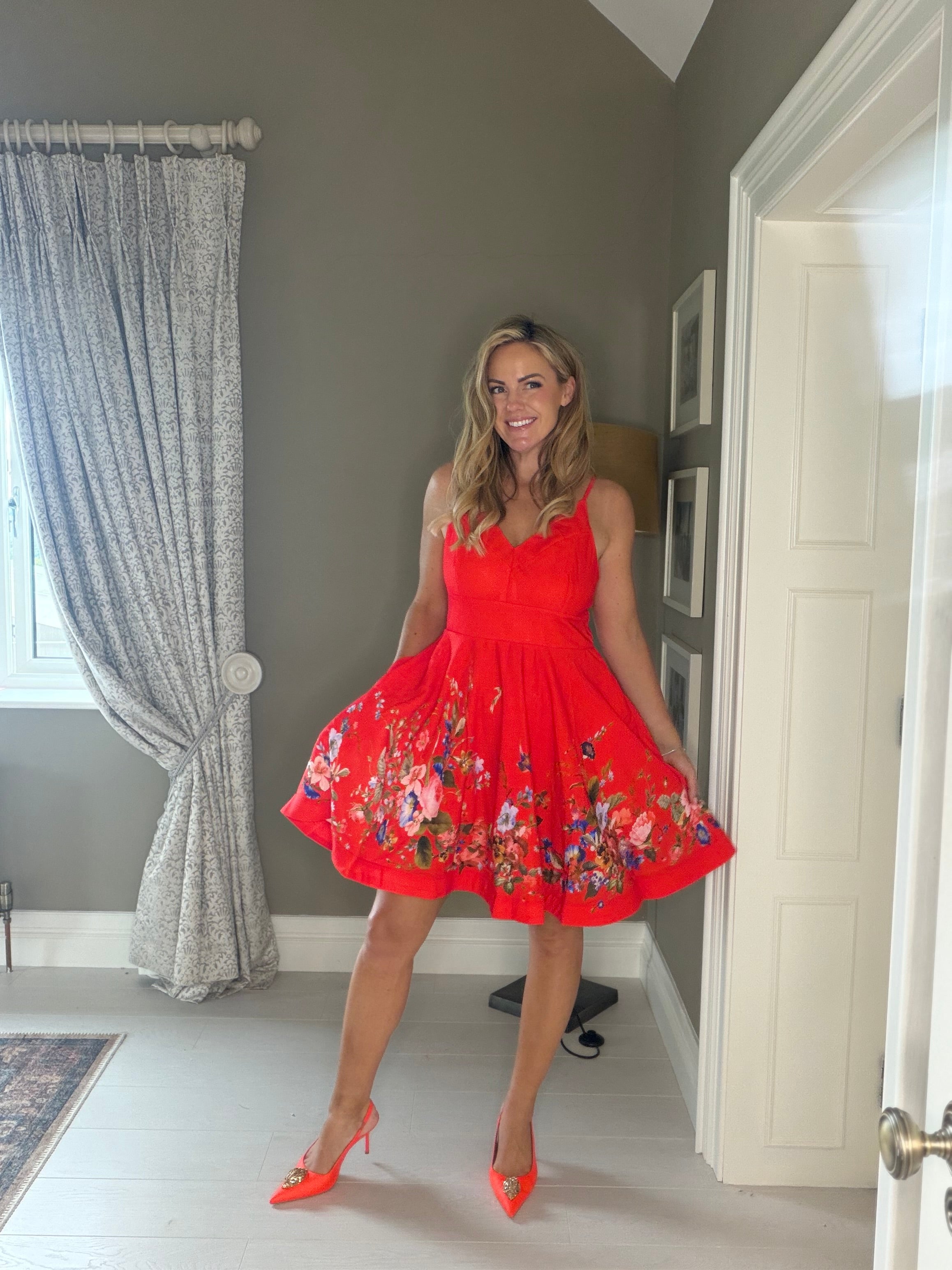Red Floral Mini