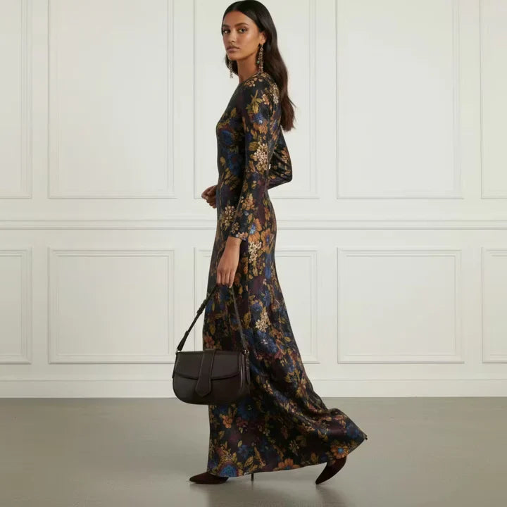 Floral Silk Dress