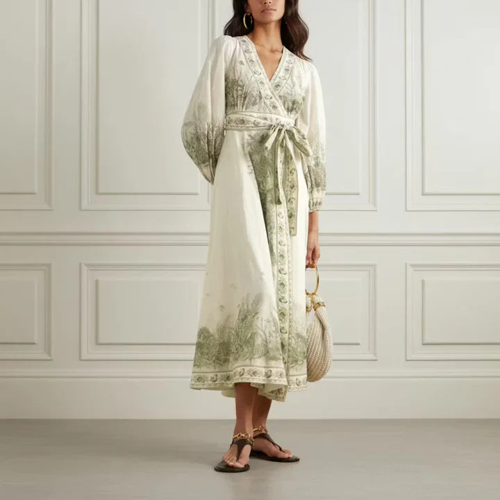 Linen Wrap Midi