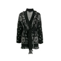 Black Bandana Wool Cardigan