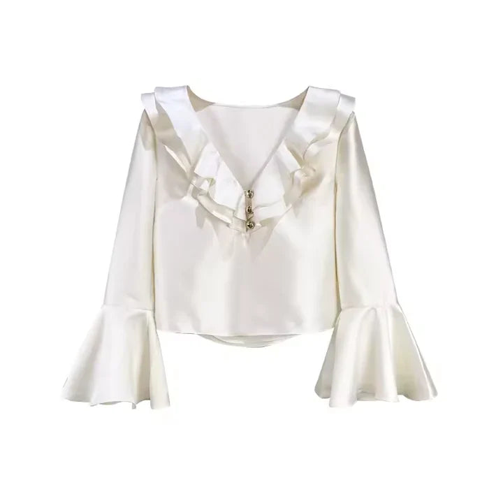 Taffeta Ruffle Top