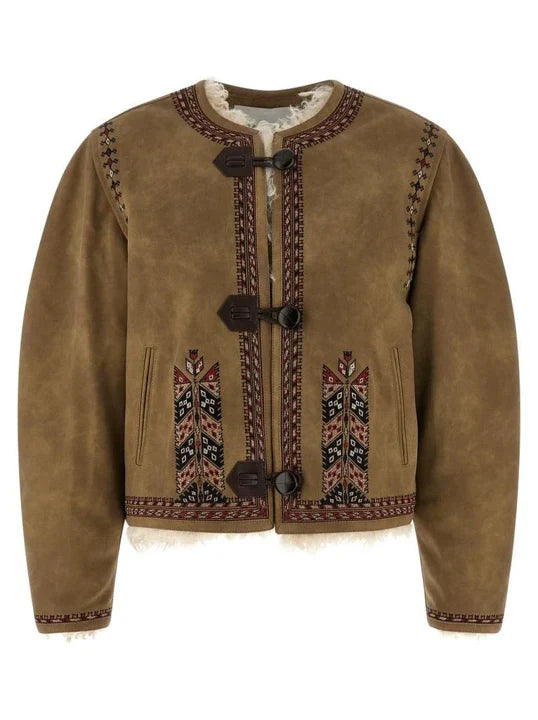 Embroidered Fleece Jacket