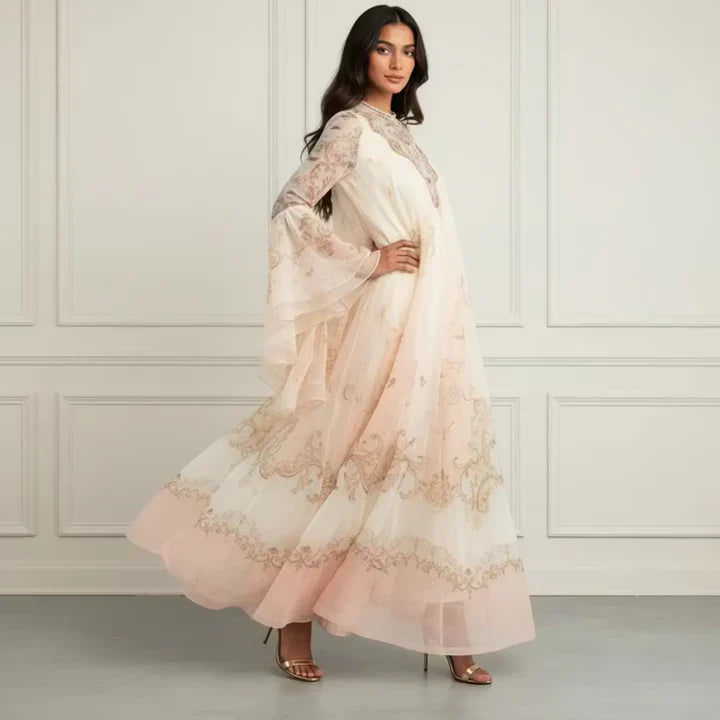 Silk Print Gown
