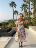 Floral Off Shoulder Midi