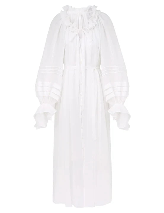 Silk Ruffle Midi