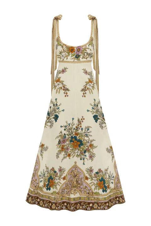 Linen Printed Midi