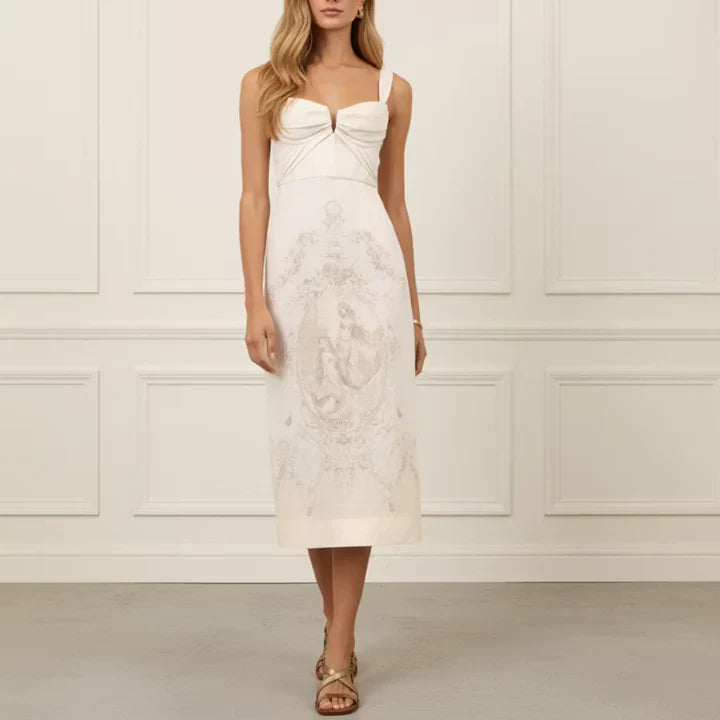 Drape Print Midi