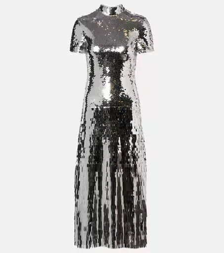 Silver Sequin Midi