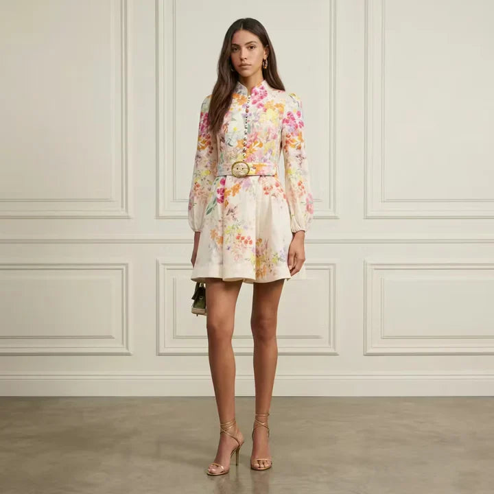Floral Silk / Linen Mini
