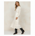 Embroidered Eyelet Midi