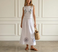 Embroidered Vest Top