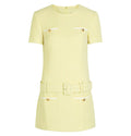 Belted Boucle Mini