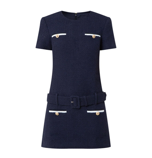 Belted Boucle Mini