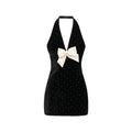 Velvet Rhinestone Mini