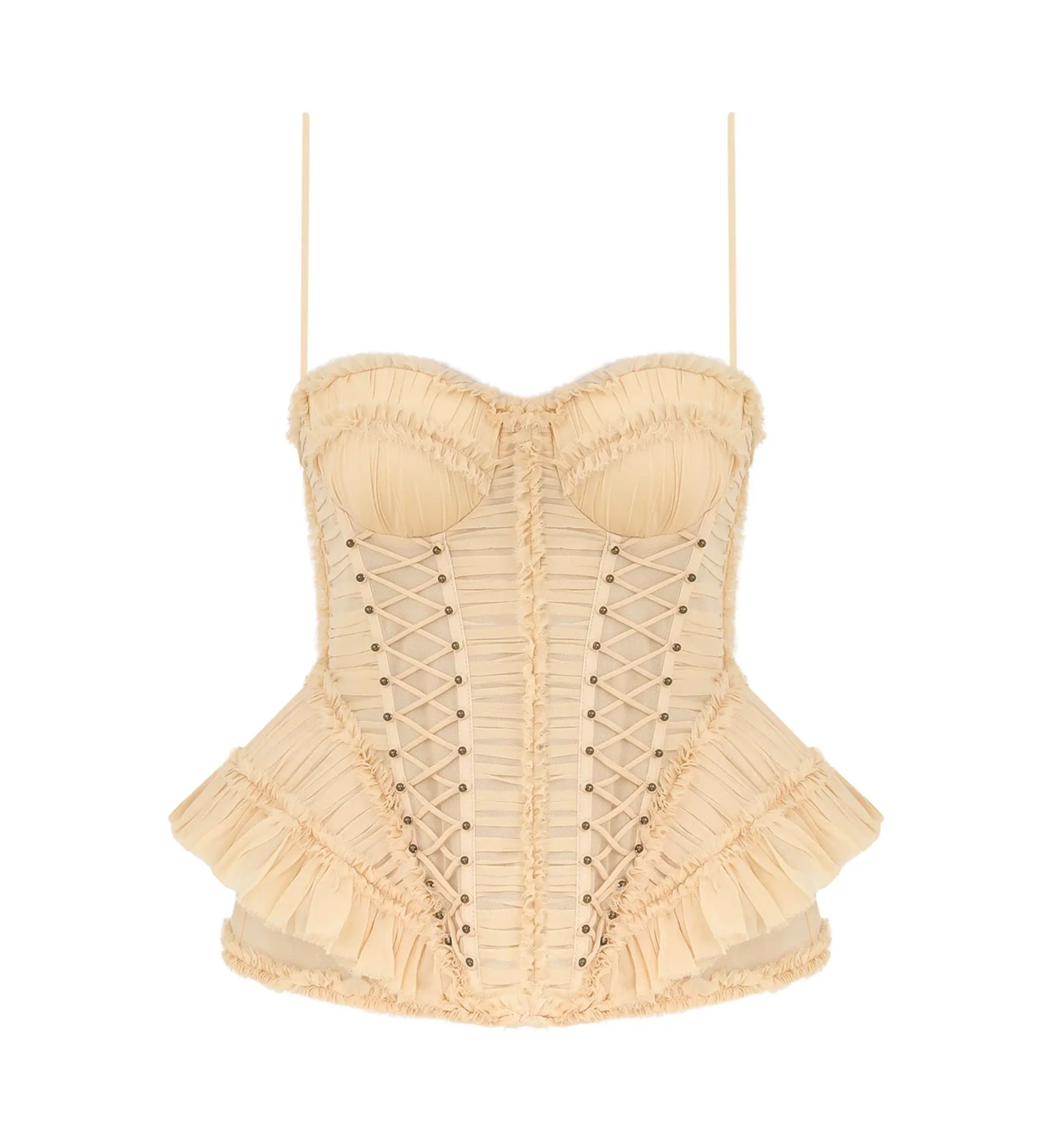 Silk Ruffled Corset