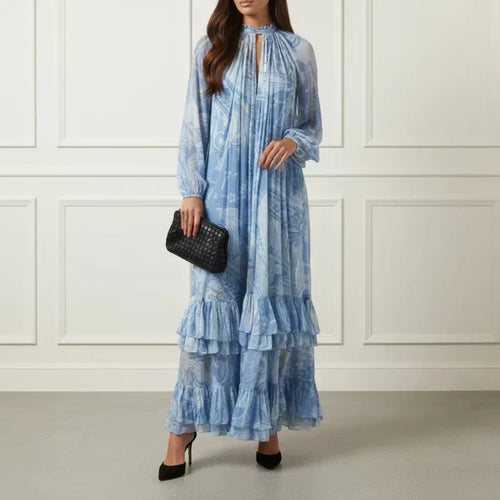 Blue Tiered Maxi