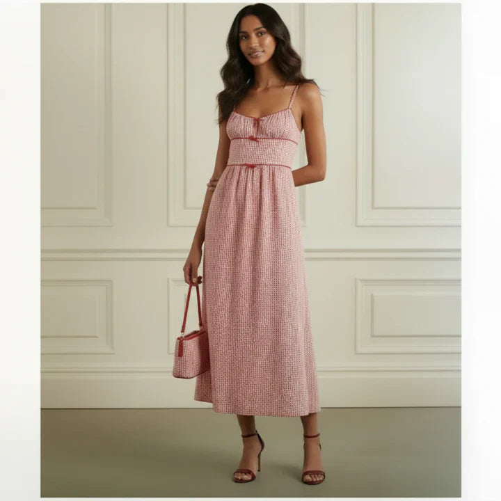 Red Plaid Midi