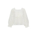 Hollow Embroidered Blouse