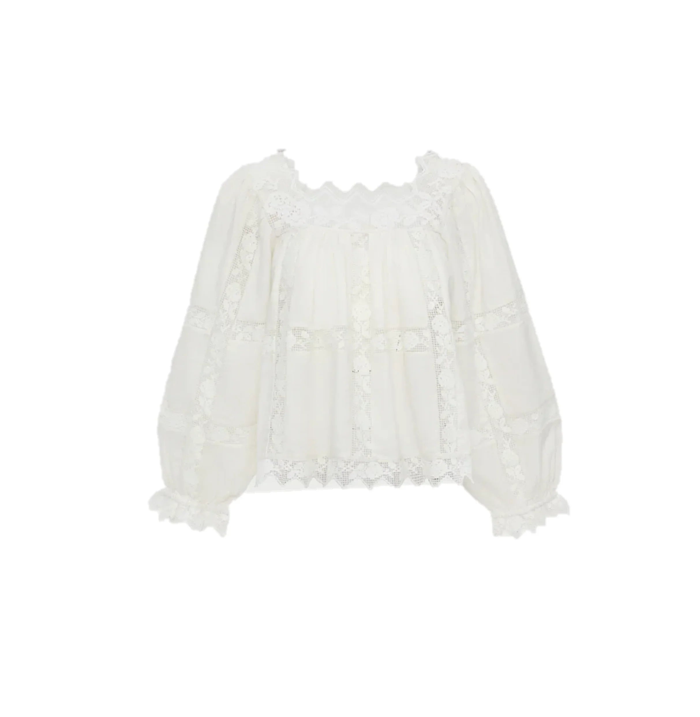 Hollow Embroidered Blouse