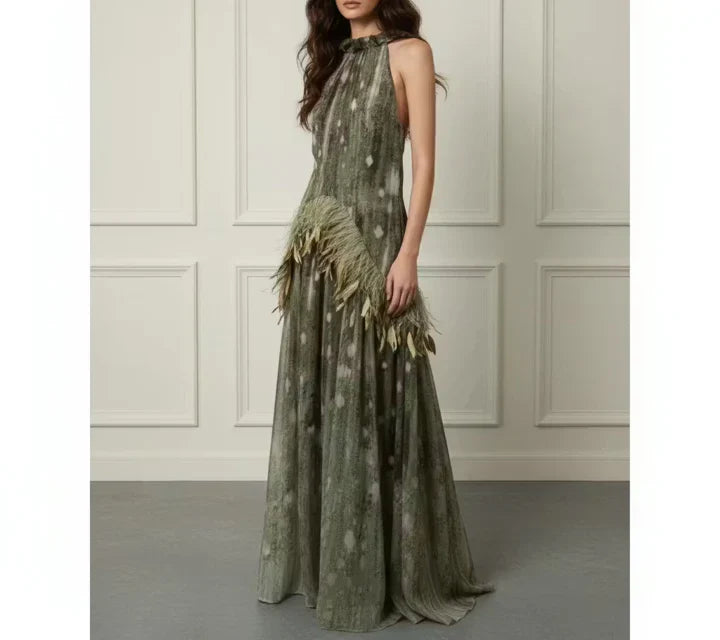Silk Halter Maxi
