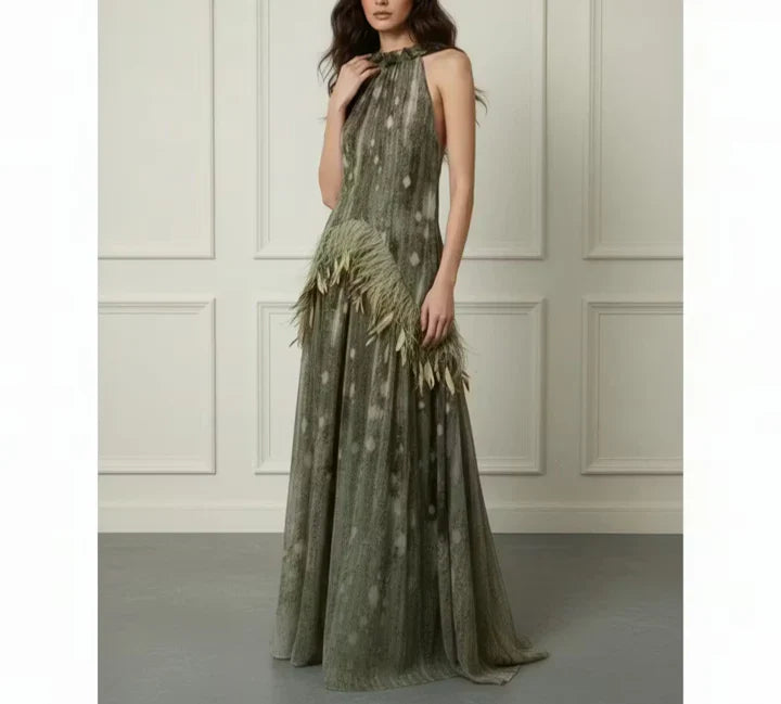 Silk Halter Maxi