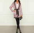 Pink Bandana Wool Cardigan
