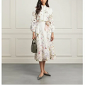 Floral Tie Midi Dress