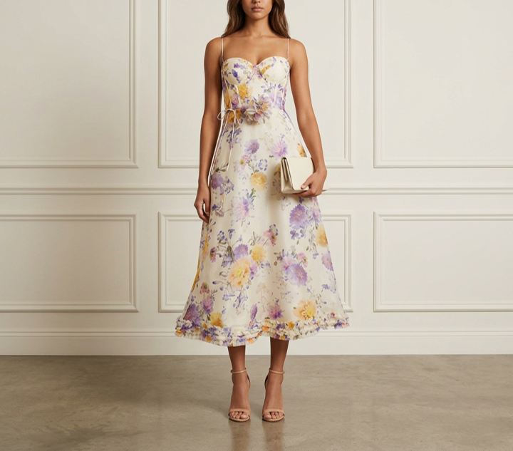 Floral Flare Midi