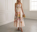Corset Floral Midi