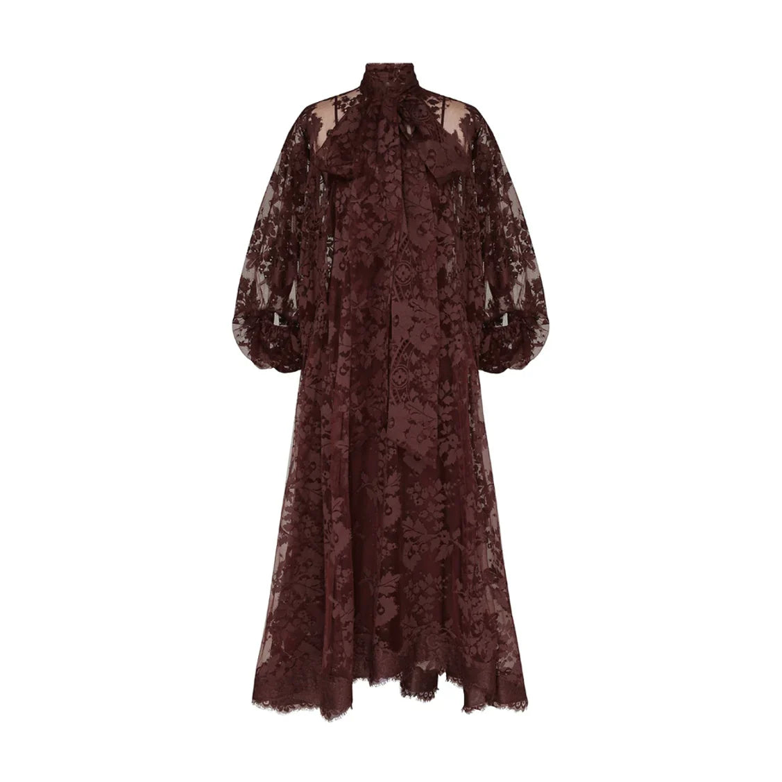 Silk Lace Tie Dress