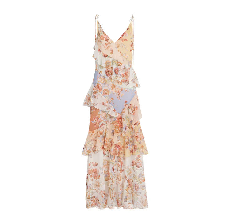 Floral Draped Midi