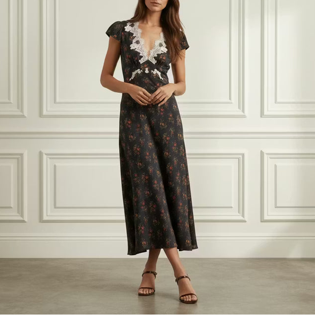 Silk Floral Midi