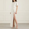 Cream Split Midi