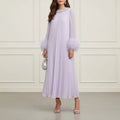 Feather Pleated Dress
