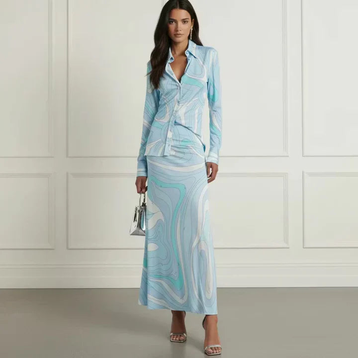 Print Skirt Set