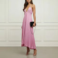 Pink Pleated Midi