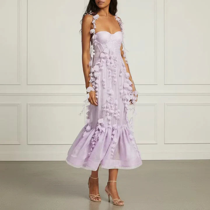 Lilac Linen Midi