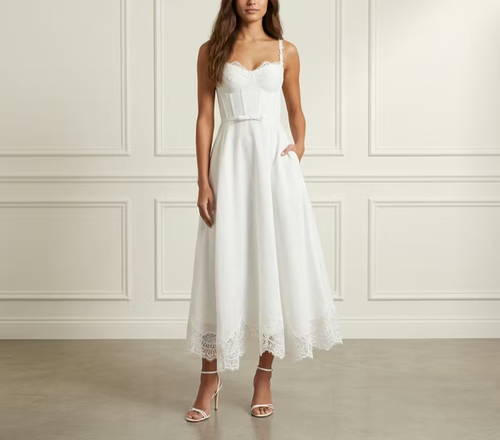 White Corset Midi