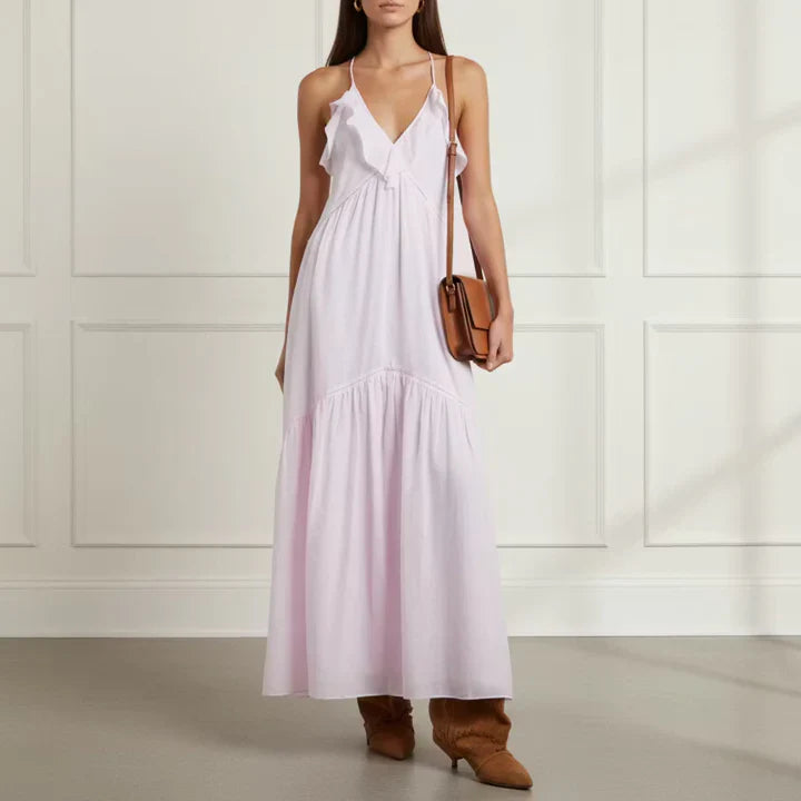 Pink Ruffle Midi