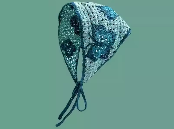 Crochet Knit Bandana
