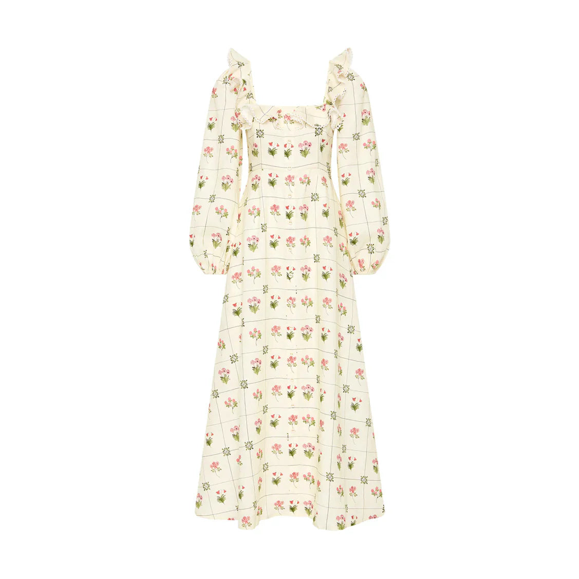 Linen Scallop Dress