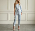 Blue Belted Jumpsuit