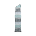 One Shoulder Metallic Knit