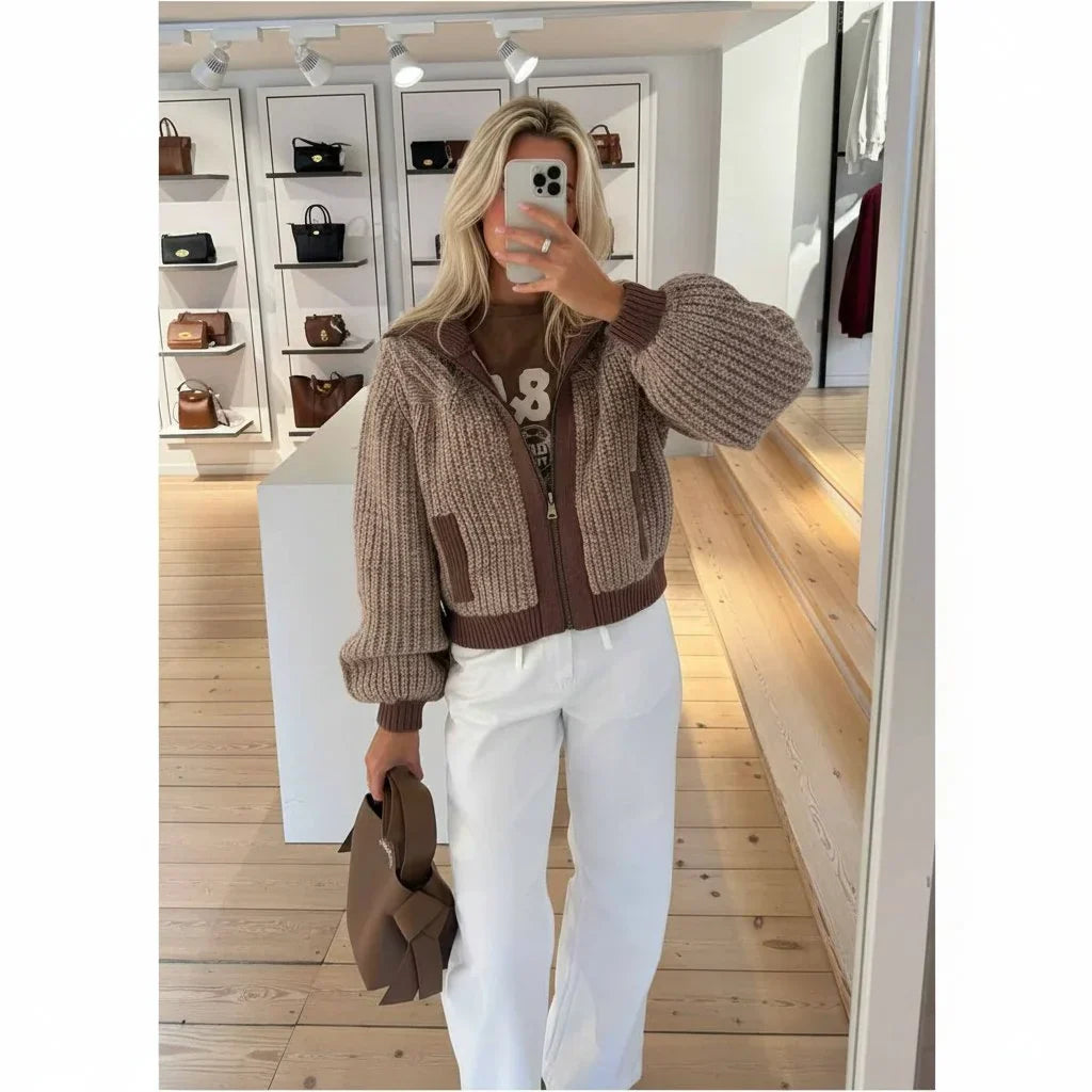 Ribbed Collared Jacket