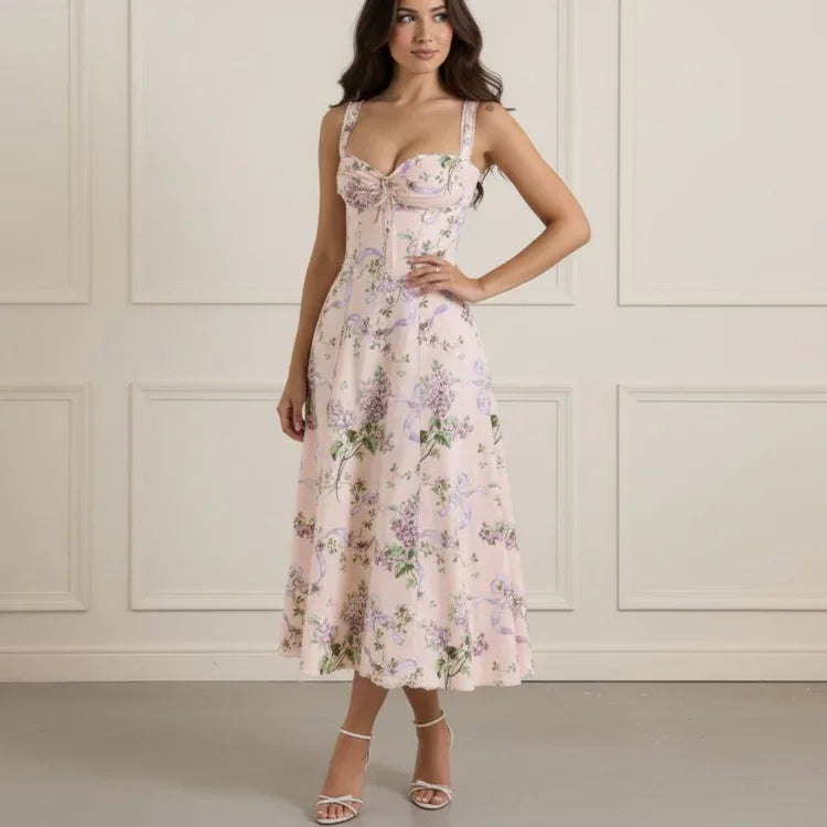 Floral Corset Midi